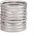 16Pcs Gold Bangle Bracelets for Women - Multi Layer Stackable Textured Bracelets Boho Jewelrys Set.