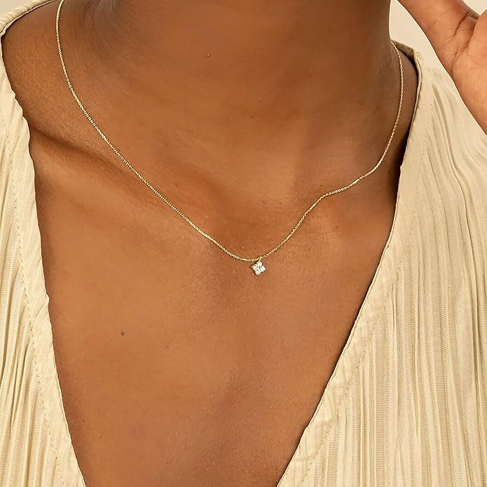 14K Gold Plated Dainty Pendant Butterfly Bead Boot Bee Baseball Flower Compass Airplane Heart Hummingbird Tree Necklace Simple Jewelry Gift for Women