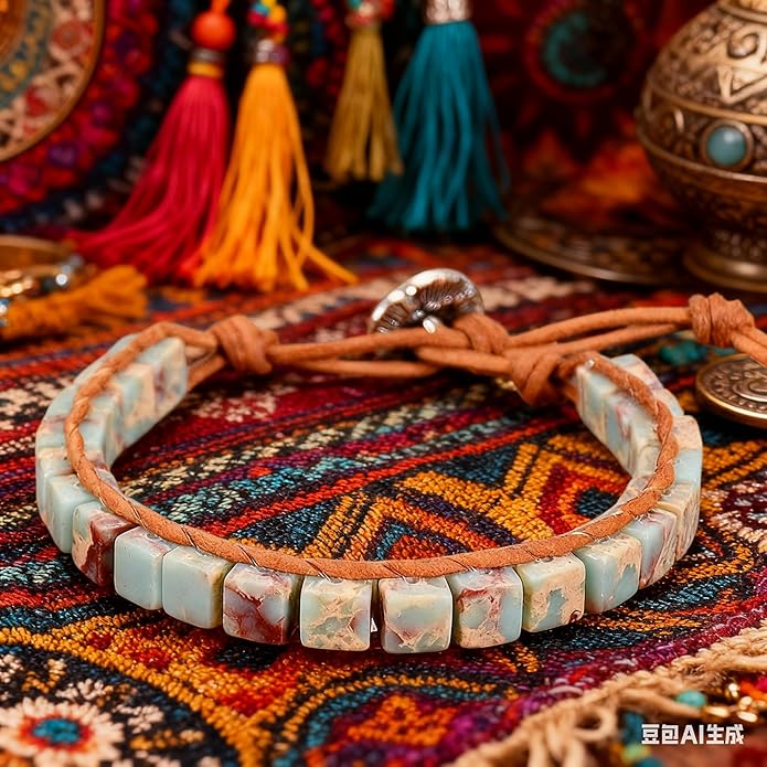 ZOSOJONA 7 Chakra Bracelet Bohemian Handmade Leather Wrap Healing Protection Natural Stone Yoga Beaded Bracelets Boho Friendship Jewelry