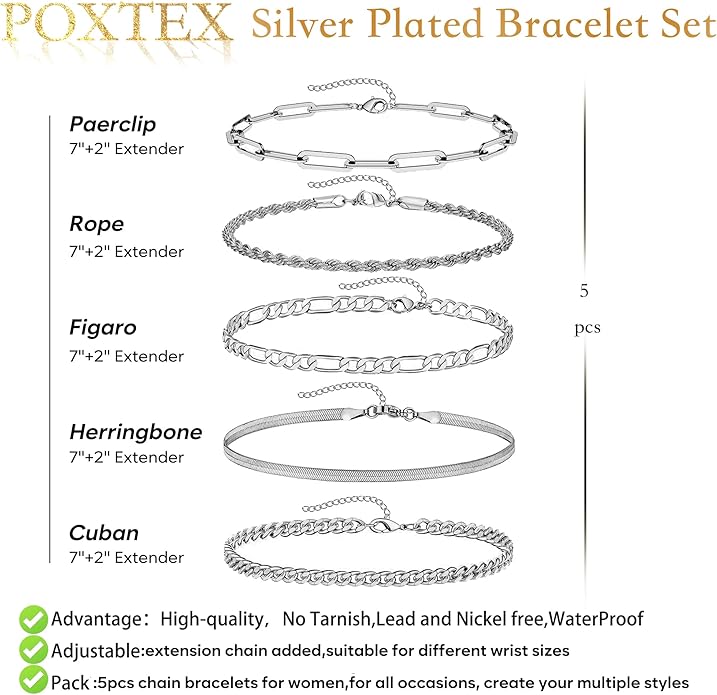 Gold Bracelets Set for Women Stack, Dainty Thick Bracelets Stack for Women Trendy, Simple Thin Gold Plated Cuff Stackable Bracelets With Beaded Cuban Paperclip Snake Rope Bangle Hand Chain Jewelry Gifts for Women Non Tainish