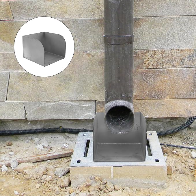 Toyvian Stainless Steel Downspout Water Control Rainwater Drain Extension | - Image 8