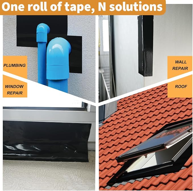 Flashing Tape for Windows and Doors, 3.75 in x 90 ft, 6 Rolls | Acrylic Adhesive - Image 7
