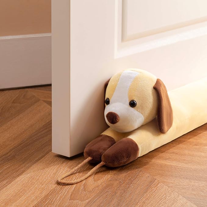 habibee Door Draft Stopper, Weighted Noise Blocker 38 in Yellow Dog | Soft by habibeeDesignCoLtd