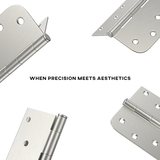 goldenwarm 6 Pack Brushed Nickel Door Hinges 4 inch Door Hinge Satin Nickel - Image 4