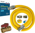 1" OD x 48" x 3/4"MIP x 3/4"FIP Universal Flexible Gas Connector Kit by PROCURU