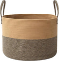 JMvicyroam 65L Extra Large Machine Washable Cotton Rope Blanket Basket | by JMvicyroam