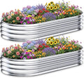 Galvanized Raised Garden Bed Outdoor, Easy Assemble Large Oval Plant Container by Tegarbed