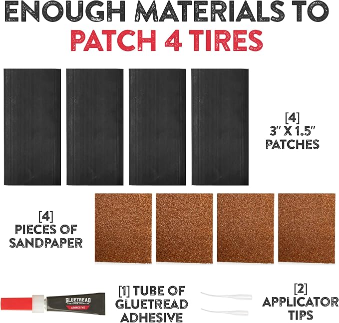 GlueTread Sidewall Tire Repair Kit, External Emergency Tubeless ATV Patch | - Image 4