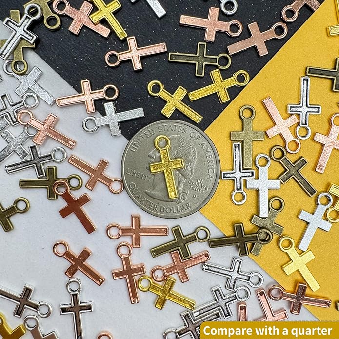 Zirconia Crystal Rhinestone Cross Charms for Jewelry Making Bracelet Necklace Choke Earring Pendant Key Chain Craft Supplies DIY Accessories