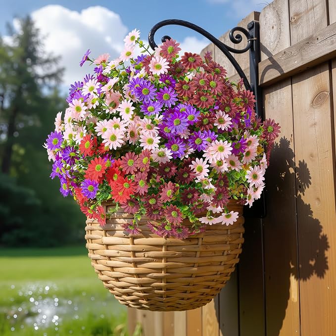 Alupssuc 40 Bundles Artificial Daisies Flowers Fake Silk Plant - Image 8