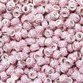150Pcs Rhinestone Large Hole Beads Spacer Beads Pink European Craft Big Beads Large Hole Rhinestones Lampwork Murano Bead Fairy Wand Garden Beads for DIY Bracelet Necklace Jewelry Making Supplies