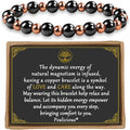 Copper Bracelets for Women Magnetic Bracelet as Valentines Gifts for Women,Dainty Copper Jewelry with 3800 Gauss Magnets, Birthday Gifts for Her Stretch Hematite Bead Braclets Pulseras Para Mujer