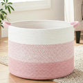 Artfeel 40L Large Cotton Rope Basket, Decorative Woven Blanket Storage by Artfeel
