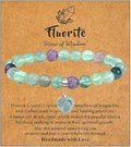 MAIBAOTA Healing Crystal Bracelet for Women, 8 mm Natural Gemstone Beaded Bracelet, Love Heart Bracelet Jewelry Gifts for Birthday Mothers Day Valentine's Day Anniversary