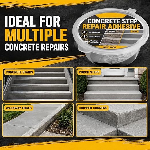 Concrete Step Repair Adhesive, Heavy Duty Concrete Crack Repair, Strong Bond - Image 3