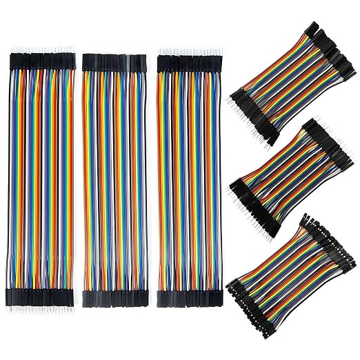 240pcs Dupont Wire Kit, 10cm and 20cm Jumper Cables, 40-Pin M-F/M-M/F-F by REXQualis