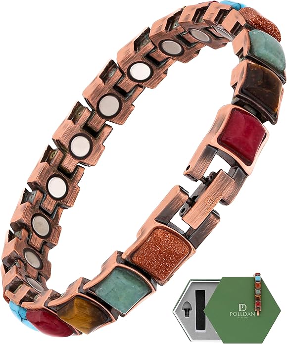 Copper Bracelets for Women - 6200 Gauss Power | 3X Strength Copper Bracelet | Magnetic Bracelets for Women - Adjustable Fit | 99.99% Pure Copper Bracelet for Women | Stylish Copper Jewelry