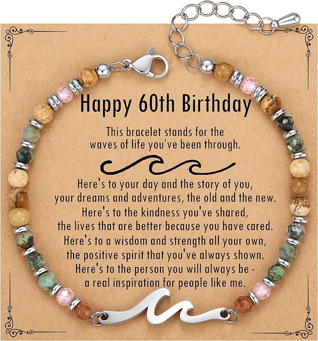 TONY & SANDY Friend Gifts for Women, Unique Valentine's Day Gifts for Her, Sister Gifts from Sister, Wave Bracelet, Christmas Birthday Gifts for Women, Bestie Friendship Bracelets