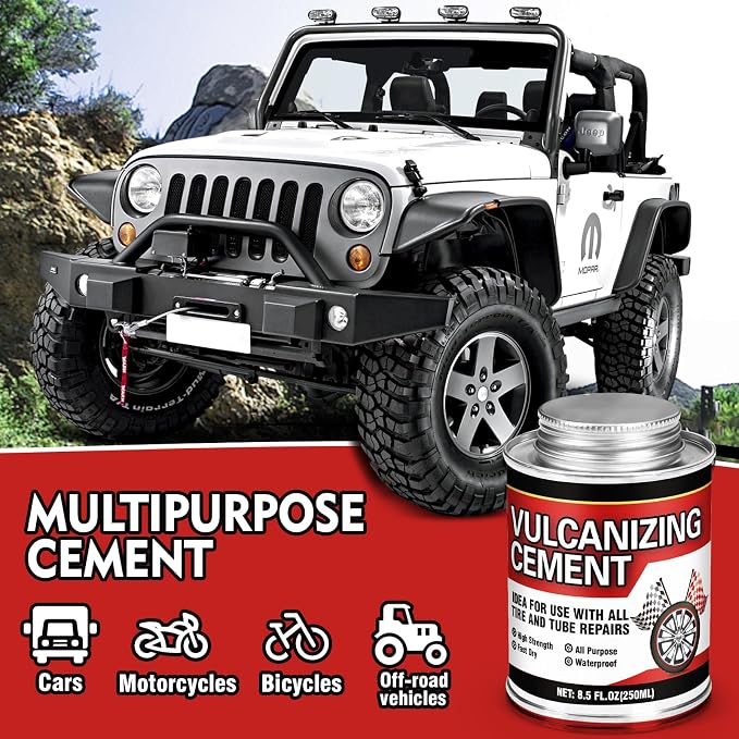 Chemical Vulcanizing Cement 8.5FL.Oz, Heavy Duty Rubber Cement Glue - Image 5