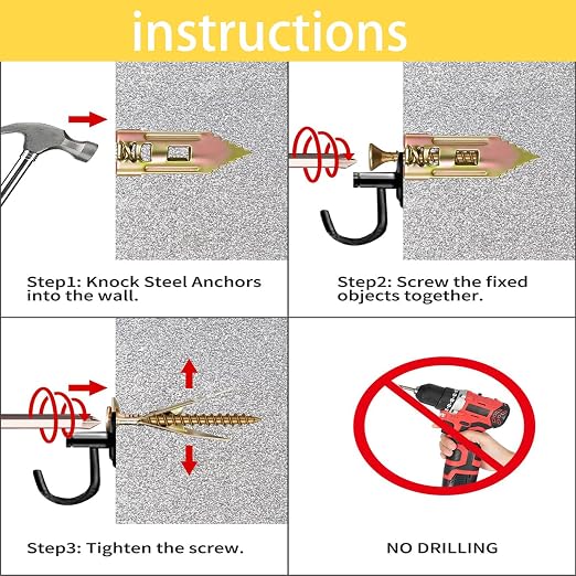 Heavy Duty 12x40mm Metal Drywall Anchors 70 PCS, Large Expansion Anchor Sleeves - Image 4