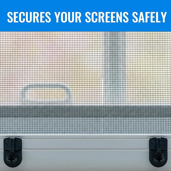 Blulu 12 Pack 13/16 x 1/2 Inches Flush Nylon Window Screen Clip - Image 4