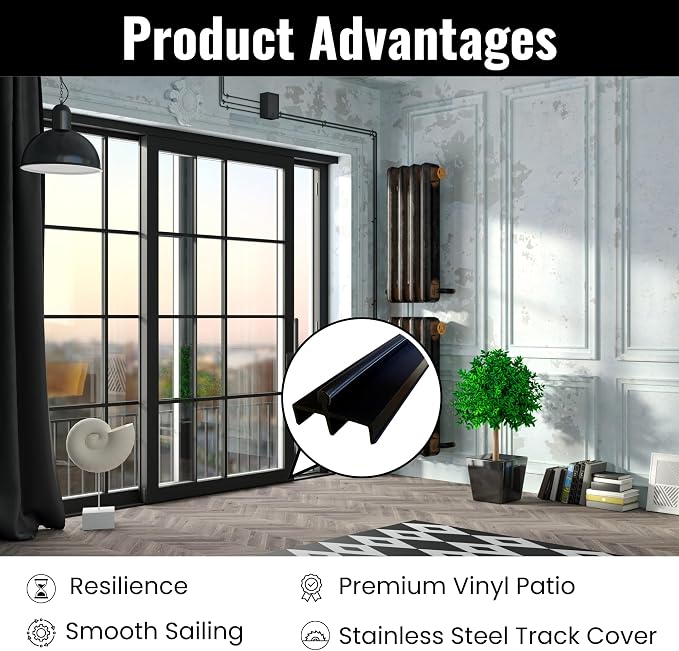 KC Hardware Premium Vinyl Sliding Door Track, Ideal Sliding Glass Door Track - Image 4