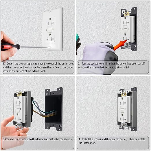 Outlet Box Extender 1/2 in. 6-Pack Gray | Includes screws. - Image 4
