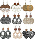 12 Pairs Teardrop Druse Crystal Drop Dangle Earrings for Women Cubic Zirconia Huggie Hoop Earring Jewelry Set Christmas Gifts