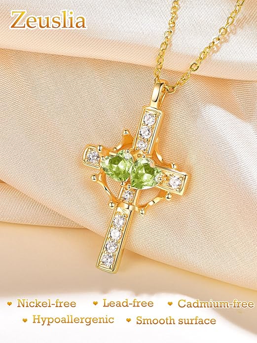 Valentine's Day Gifts for Wife 925 Sterling Silver Double Birthstone Pendant Necklaces I Love You for Always and Forever Necklace Anniversary Birthday Gifts for Wife Girlfriend Mom Her