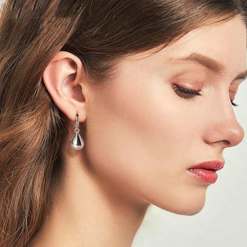 14K Gold Earring Cross Waterdrop Butterfly Heart Knot Earrings for Women Gold Silver Cross Leverback Drop Gold Silver Teardrop Hoop Dangle Earring White Gold Dangle Drop Earring