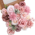 Artificial Flowers Fake Rose Flowers Dahlia by FloweroyalCrafts