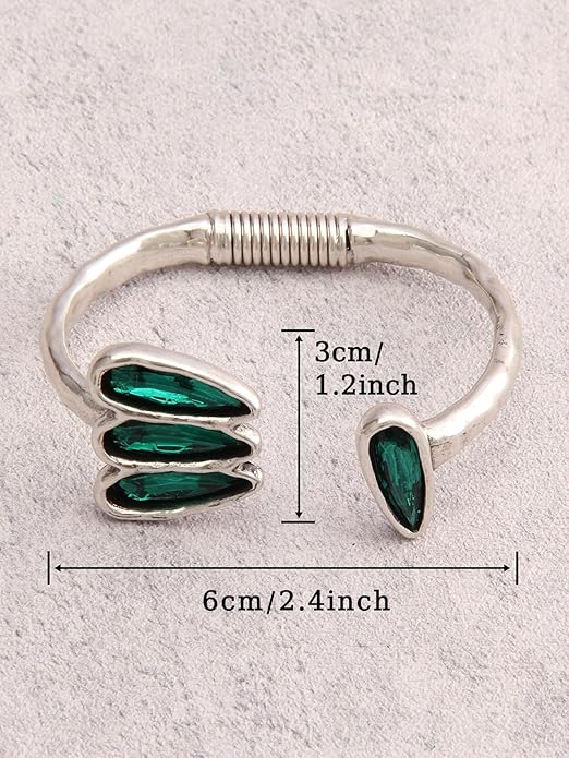 Gold Cuff Bracelet for Women Silver Beaded Bracelets Open Bangle Stackable Stretch Bead Bracelet Boho Jewelry Gifts for Wife Couple