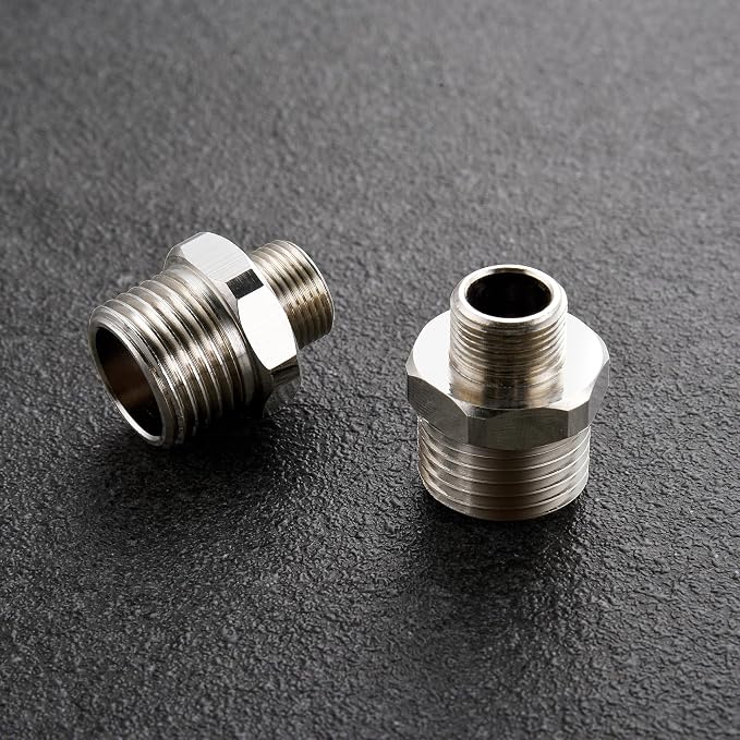 1/2 to 3/8 Water Line Adapter, Male to Male Reducer Faucet Adapter, 4 Pack | - Image 8