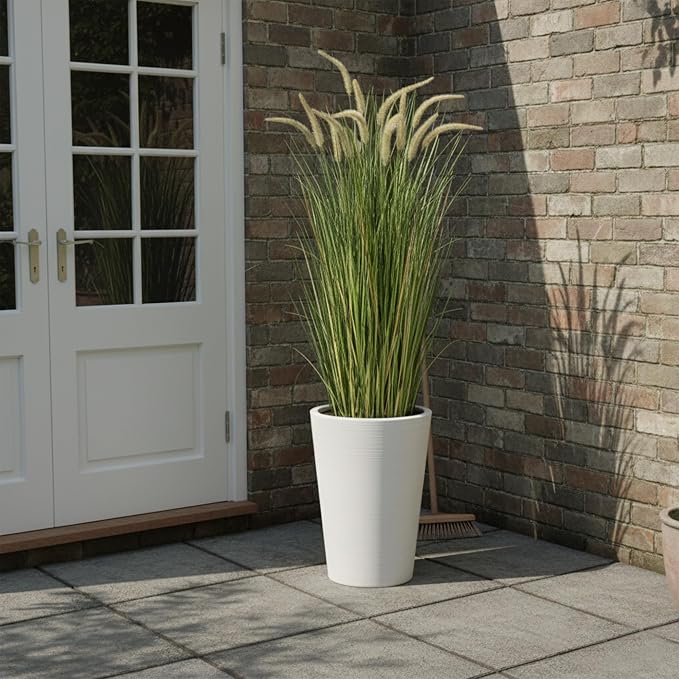 KOL Artificial 5ft Horsetail Reed Grass – 59in Tall Faux Grass Plant in Pot - Image 8