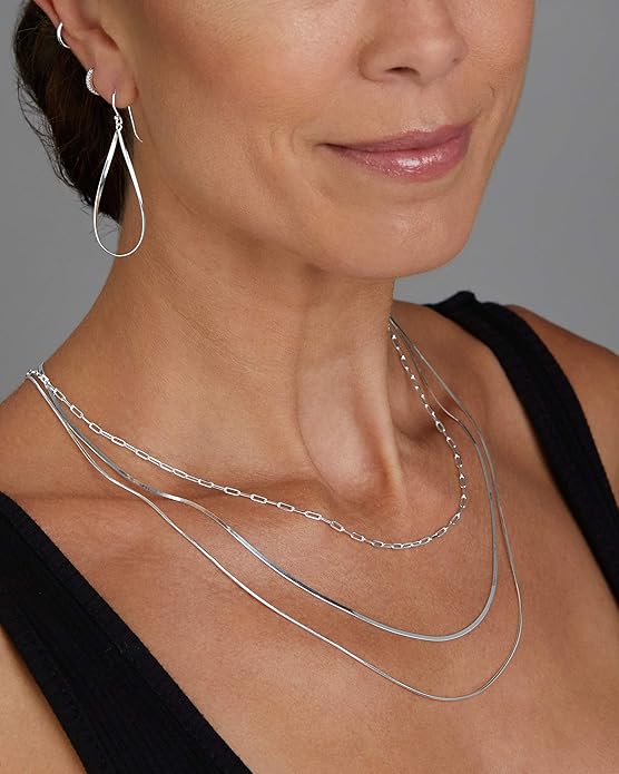 MILLA Teardrop Earrings - Designer Silver Statement Earrings or Gold Dangle Earrings for Women Trendy Upscale Dangly Earrings