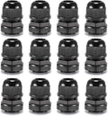 QILIPSU 12pcs 1/2" NPT Cable Gland Waterproof IP68 Nylon Cable Pass Through by QILIPSU