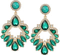 Fashion Rhinestone Statement Drop Dangle Earrings Large Colorful Crystal Chandelier Earrings for Women Bridal Wedding Party Prom