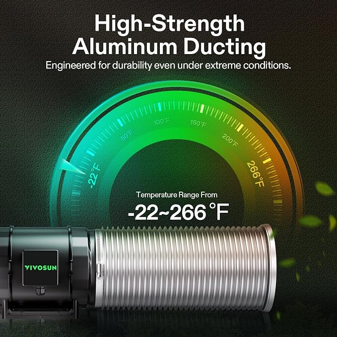 VIVOSUN 8 Inch 8 Feet Flex Air Aluminum Ducting, Dryer Vent Hose - Image 5