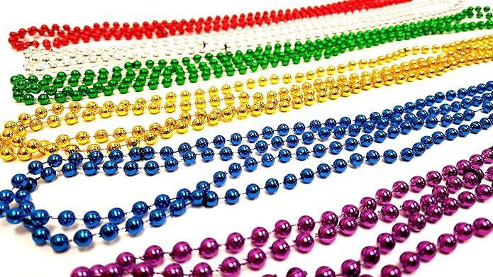 Festive Metallic Beaded Necklaces