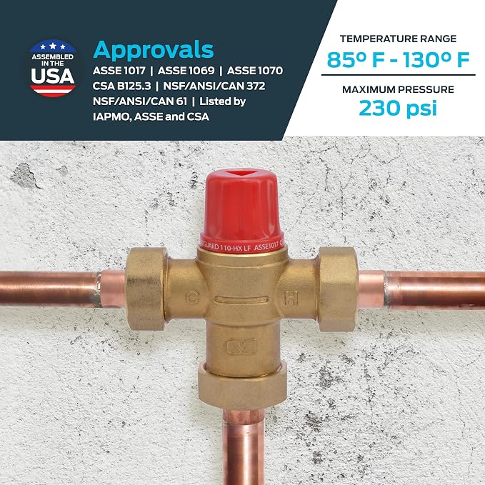 Cash Acme 1/2 Inch HG110-HX Thermostatic Mixing Valve - Image 4