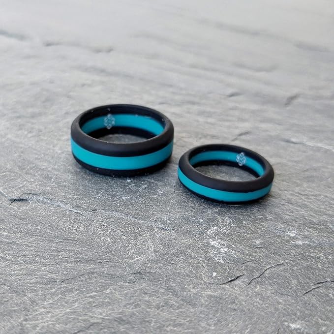 Knot Theory Striped Silicone Ring for Men and Women – Black, Grey, Red, Blue, Orange, Yellow, Purple