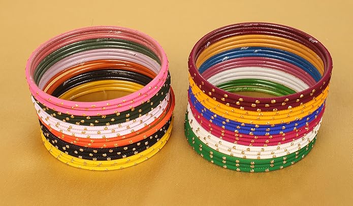 Touchstone indian bangles bracelets for women colorful churiyan set return gifts jewelry chudiya bulk pack bollywood metal bangle sets 12 textured vintage colors. Set of 144