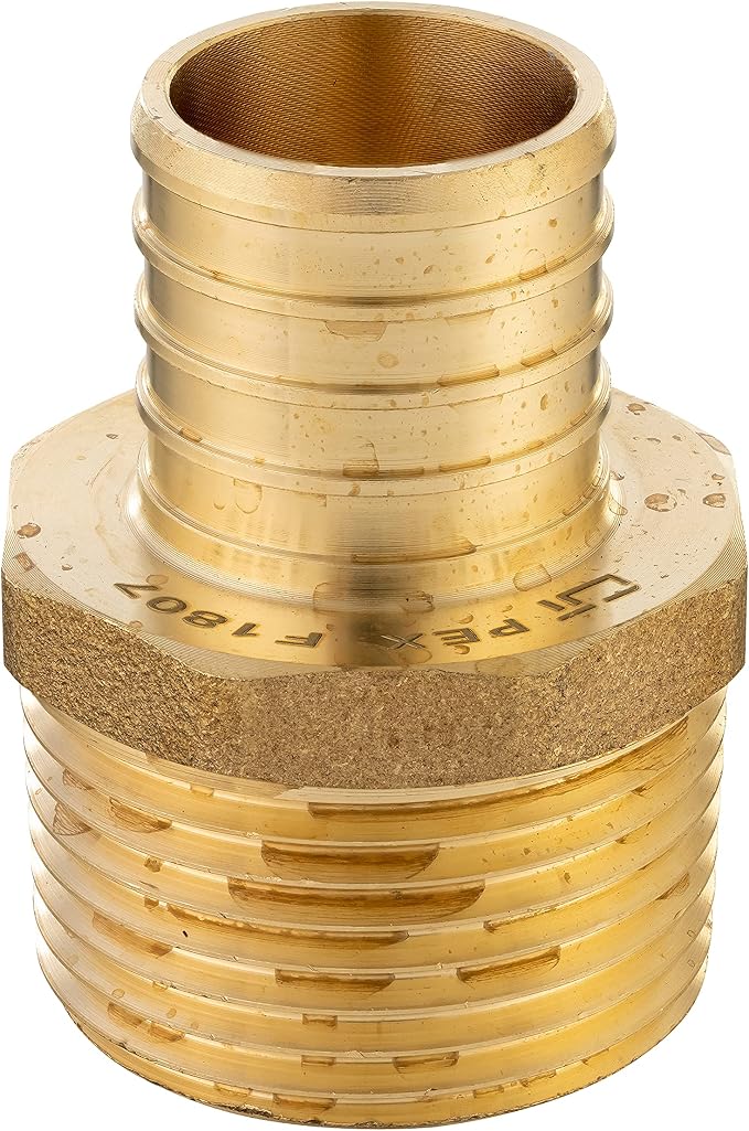 10PC Pex Barb Crimp Brass Fittings 3/4Inch x 3/4Inch NPT Male Adapter | ASTM - Image 8