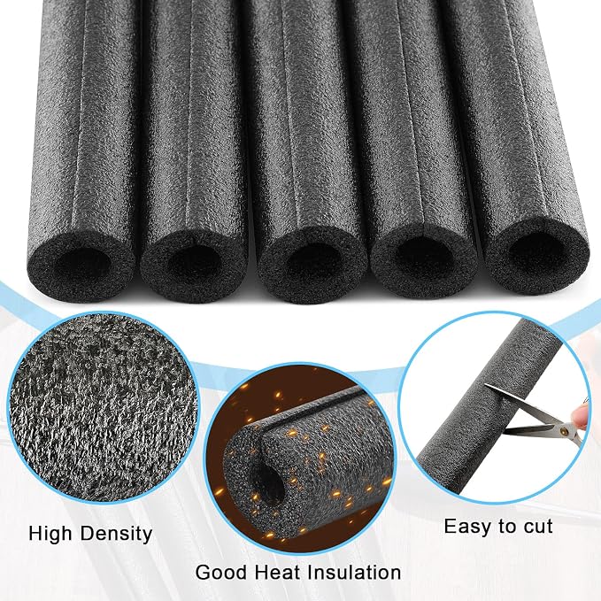 12 Pcs 1 Feet Foam Pipe Insulation Foam Tube Insulating Water Pipe Pool Swim - Image 5