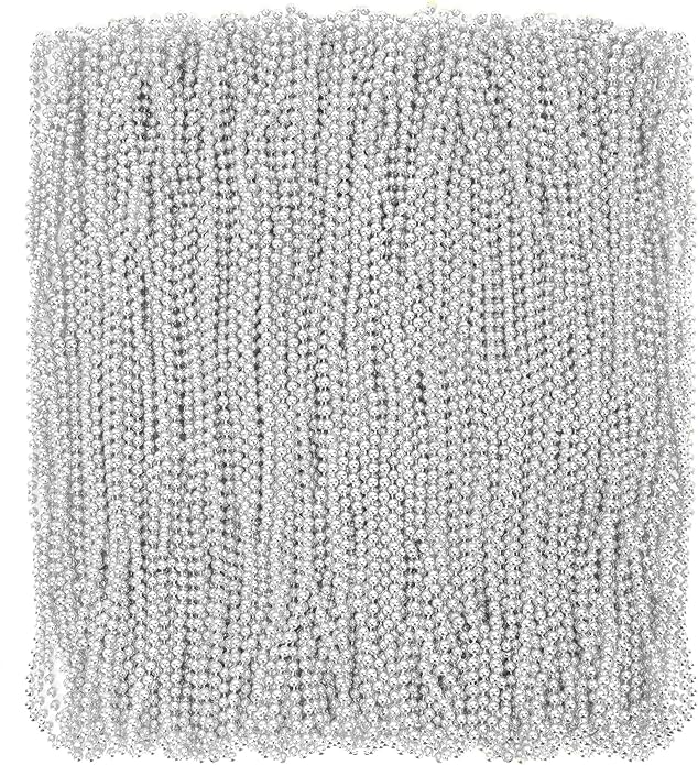 300PCS Mardi Gras Beads Bulk, Mardi Gras Beads Necklace, Parade Throw Accessories Set Decorations Party Supplies