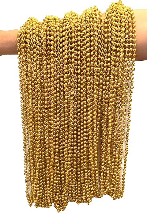 Festive Metallic Beaded Necklaces