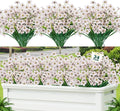 24 Pcs Artificial Flowers for Outdoor, Plastic Fake Flowers Decor, Artificial by Lnoicy