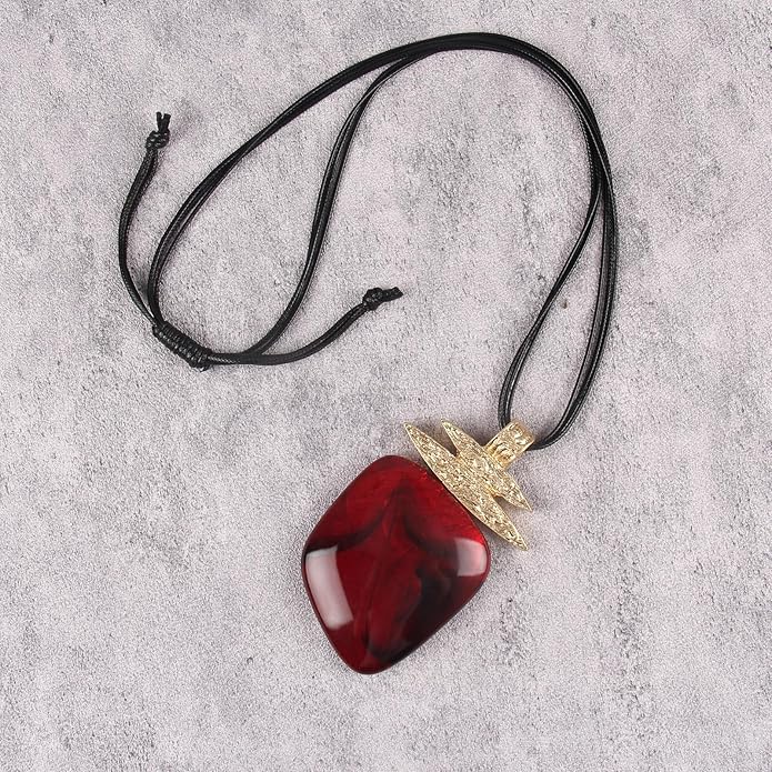 Boho Leather Necklace Women Bohemian Brown Circle Pendant Necklace Choker Long Necklaces for Women Boho Ring Large Pendant