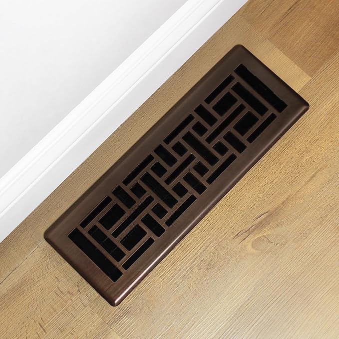 Decor Grates AJH414-RB Oriental Floor Register, 4x14 Inches, Rubbed Bronze - Image 9