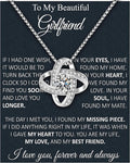 Wife Necklace From Husband To My Wife Necklace Soulmate Necklace For Women Future Wife Jewelry Birthday Christmas Valentine's gifts For Girlfriend Message Card & LED Box